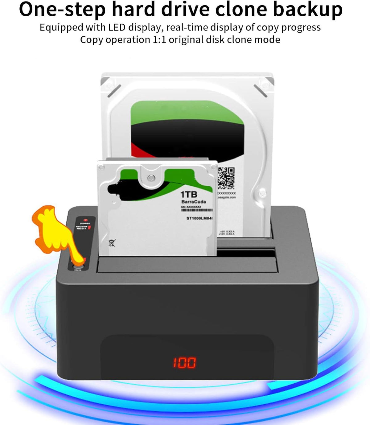 Hard Drive Duplicator Dock for 2.5/3.5 inch SATA SSD, Pack of 2 Z39783