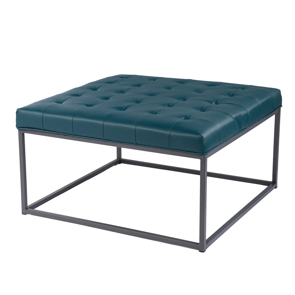 Blue Upholstered Cocktail Ottoman Y660