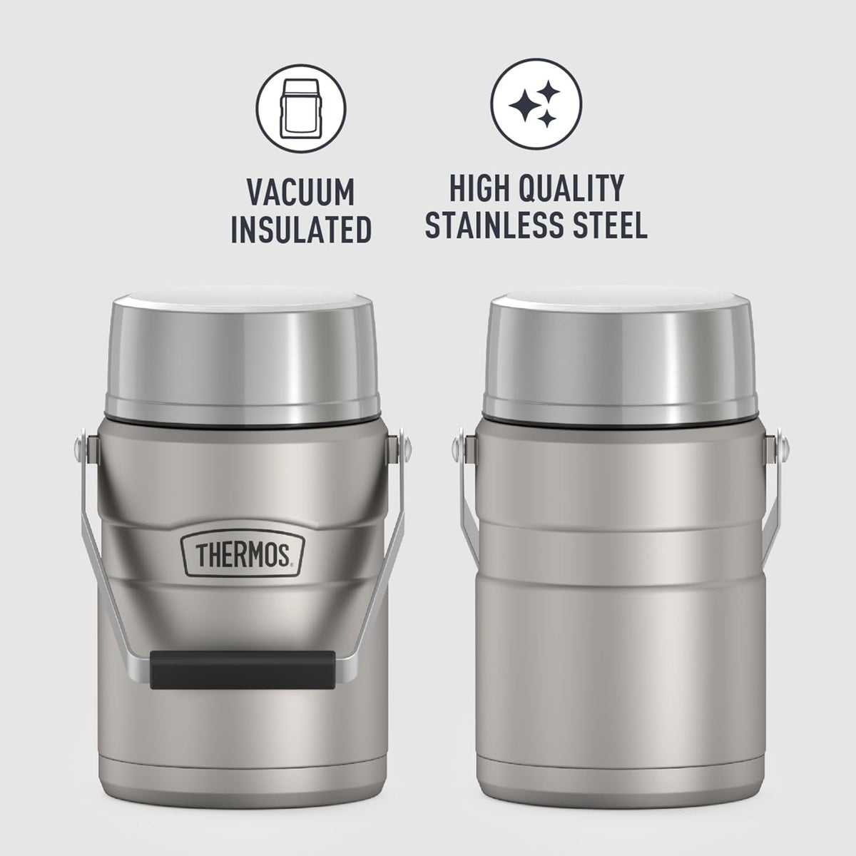 47 Ounce Stainless Steel Vacuum-Insulated Food Jar P16571