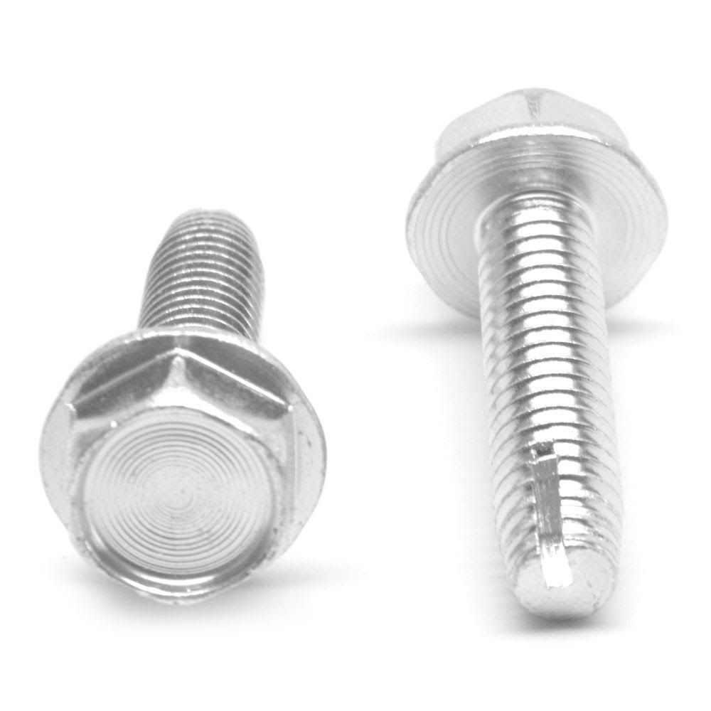 #8-32 x 1/4 Coarse Thread Thread Cutting Screw Hex Washer Head Zinc Plated U7605