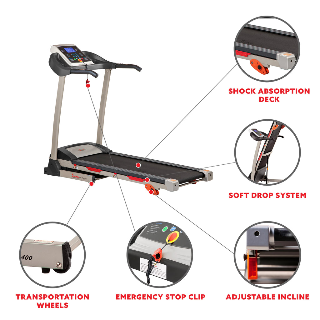 Folding Treadmill with Manual Incline and Pulse Sensors N68156