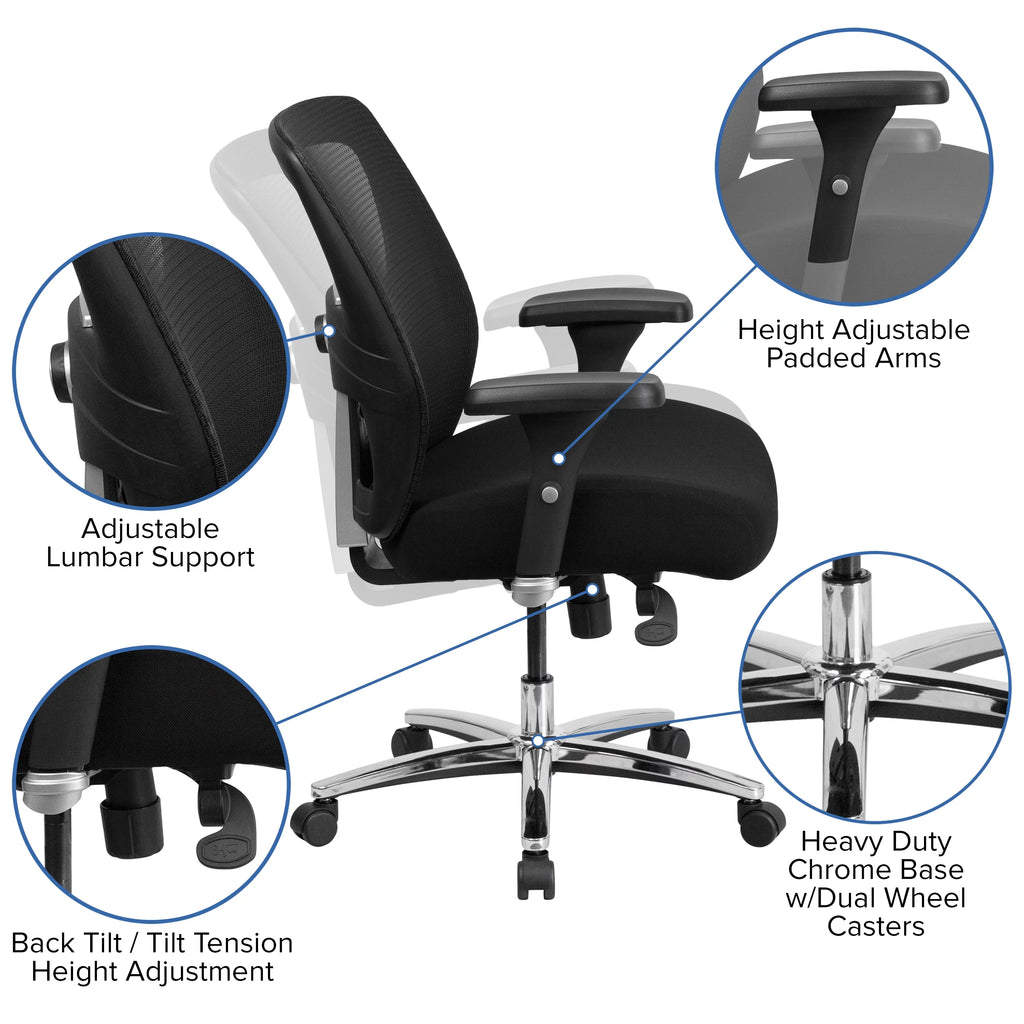 Black Mesh Ergonomic Office Chair I340