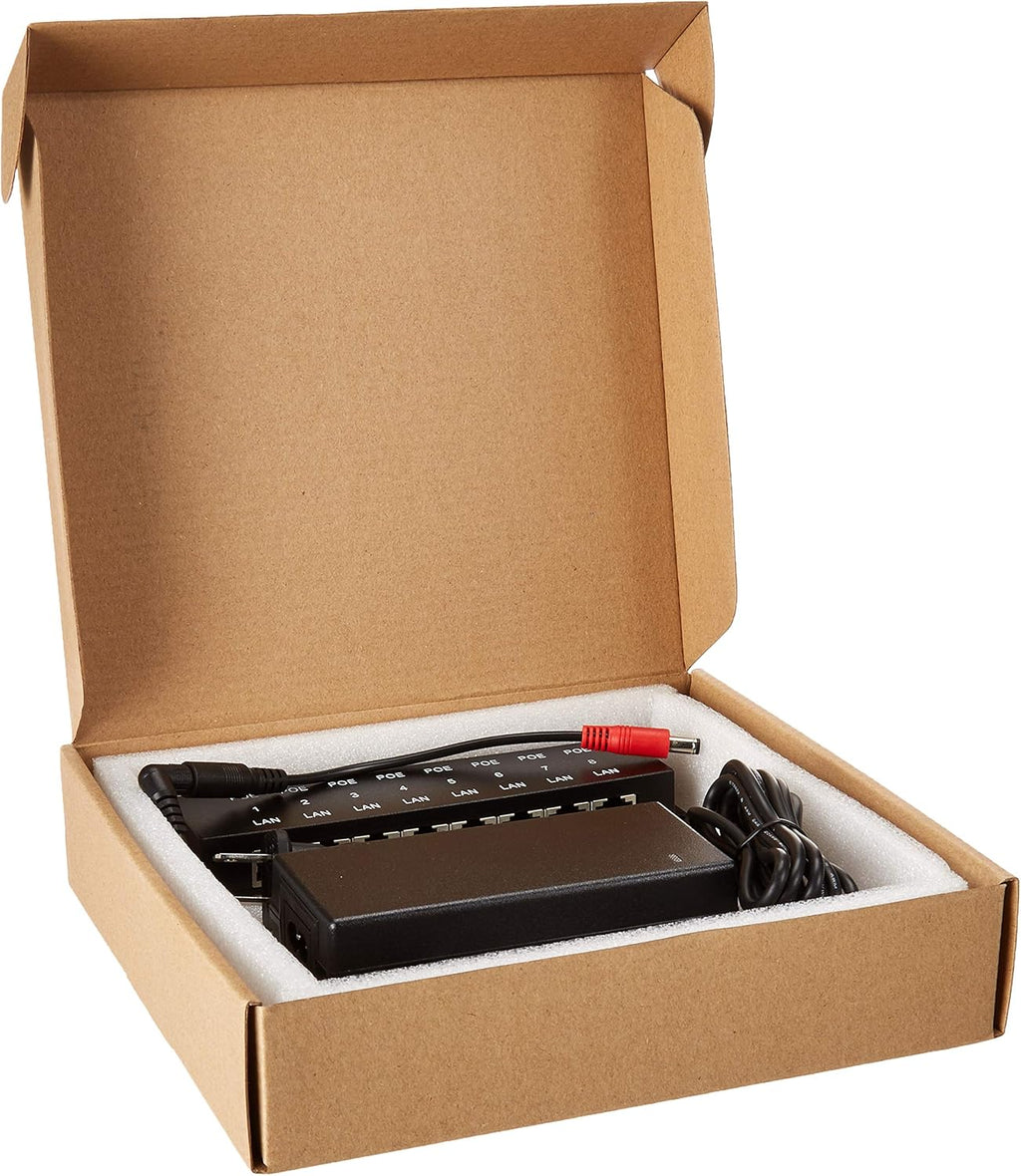 8 Port Passive PoE Injector with 48V 60W Power Supply O830