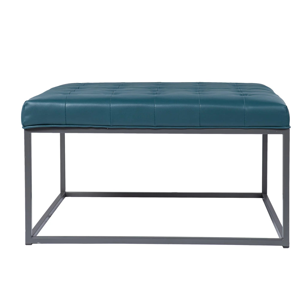 Blue Upholstered Cocktail Ottoman Y660