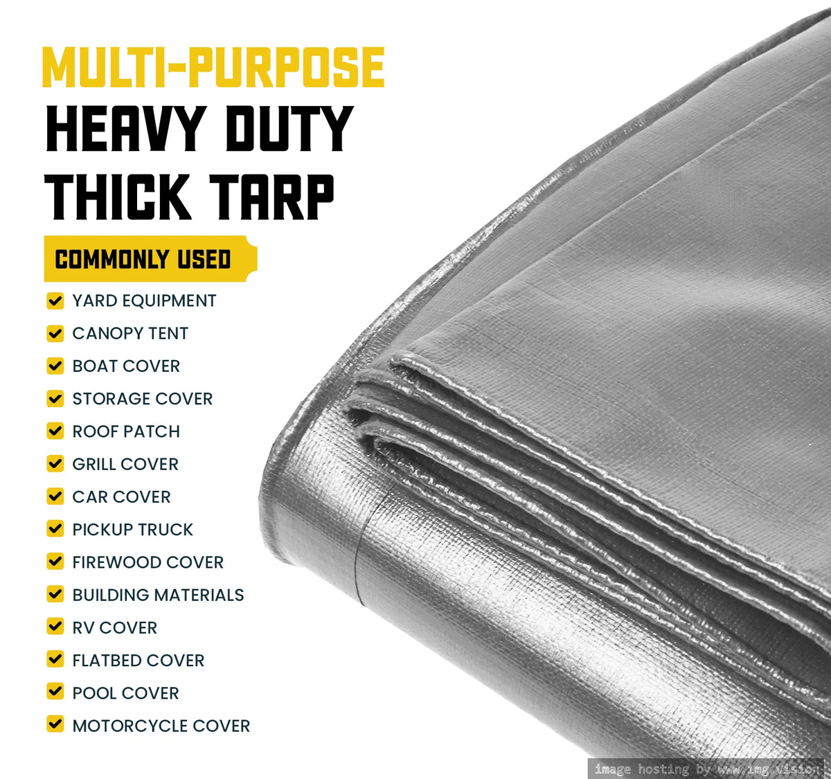 10 Mil Heavy Duty Waterproof Tarp 24 x 30Ft A9524