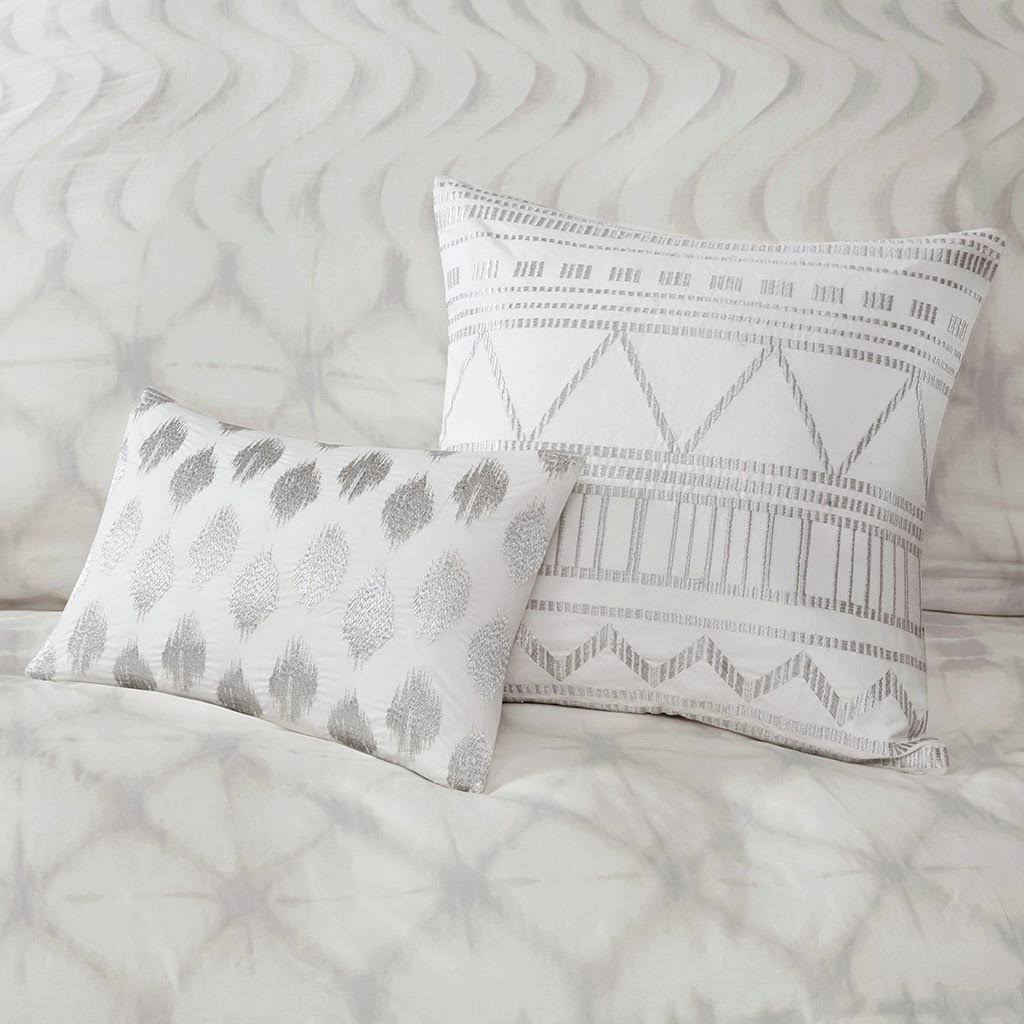 Grey King/Cal King Cotton Duvet Cover Mini Set L12724