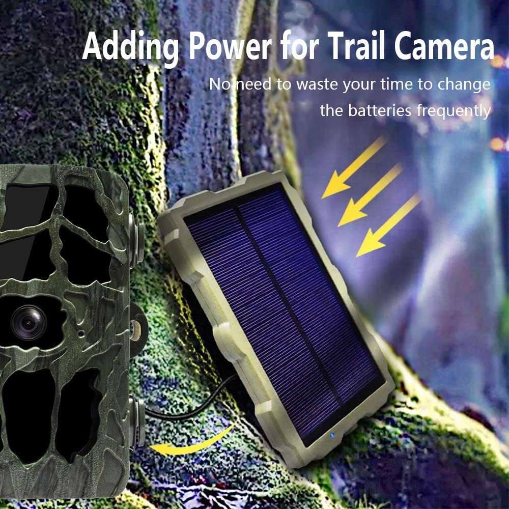 4K 20MP Night Vision 120° Wide Angle Hunting Camera with Solar Panel and 32GB Card A146335