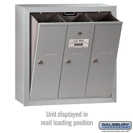 Aluminum 3 Door Vertical Mailbox H604858