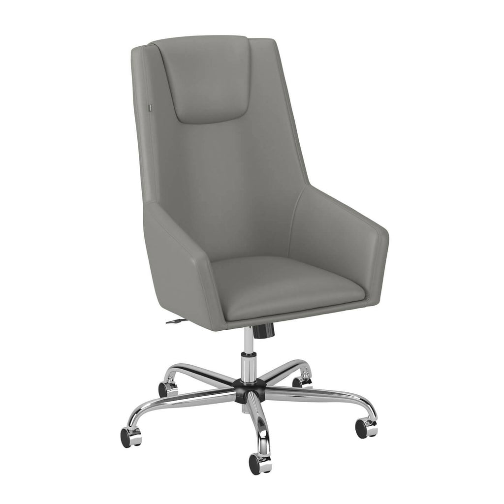 Black Leather Box Chair U15990