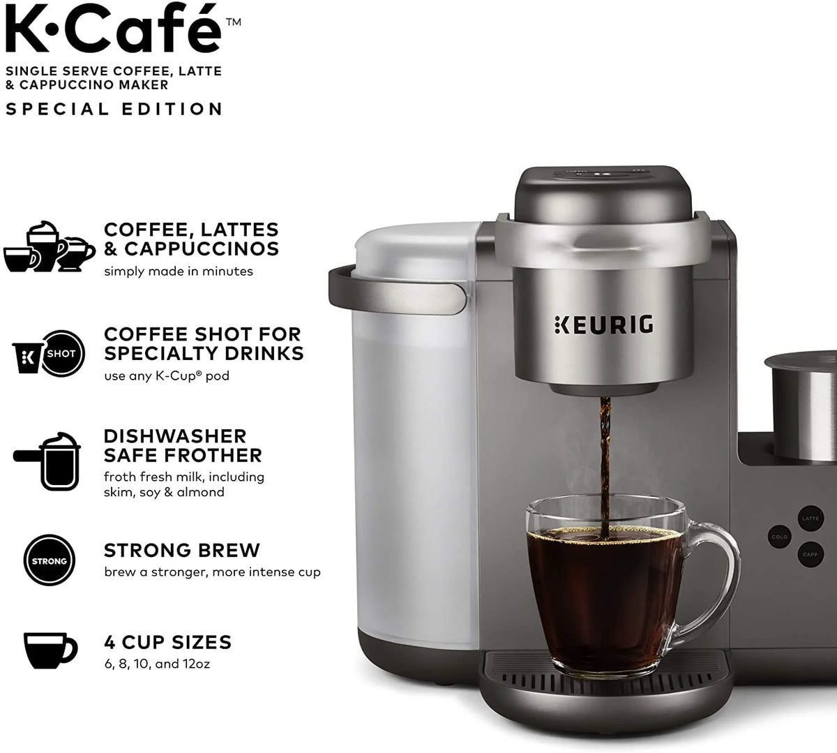 Single Serve Coffee Maker with Milk Frother U352