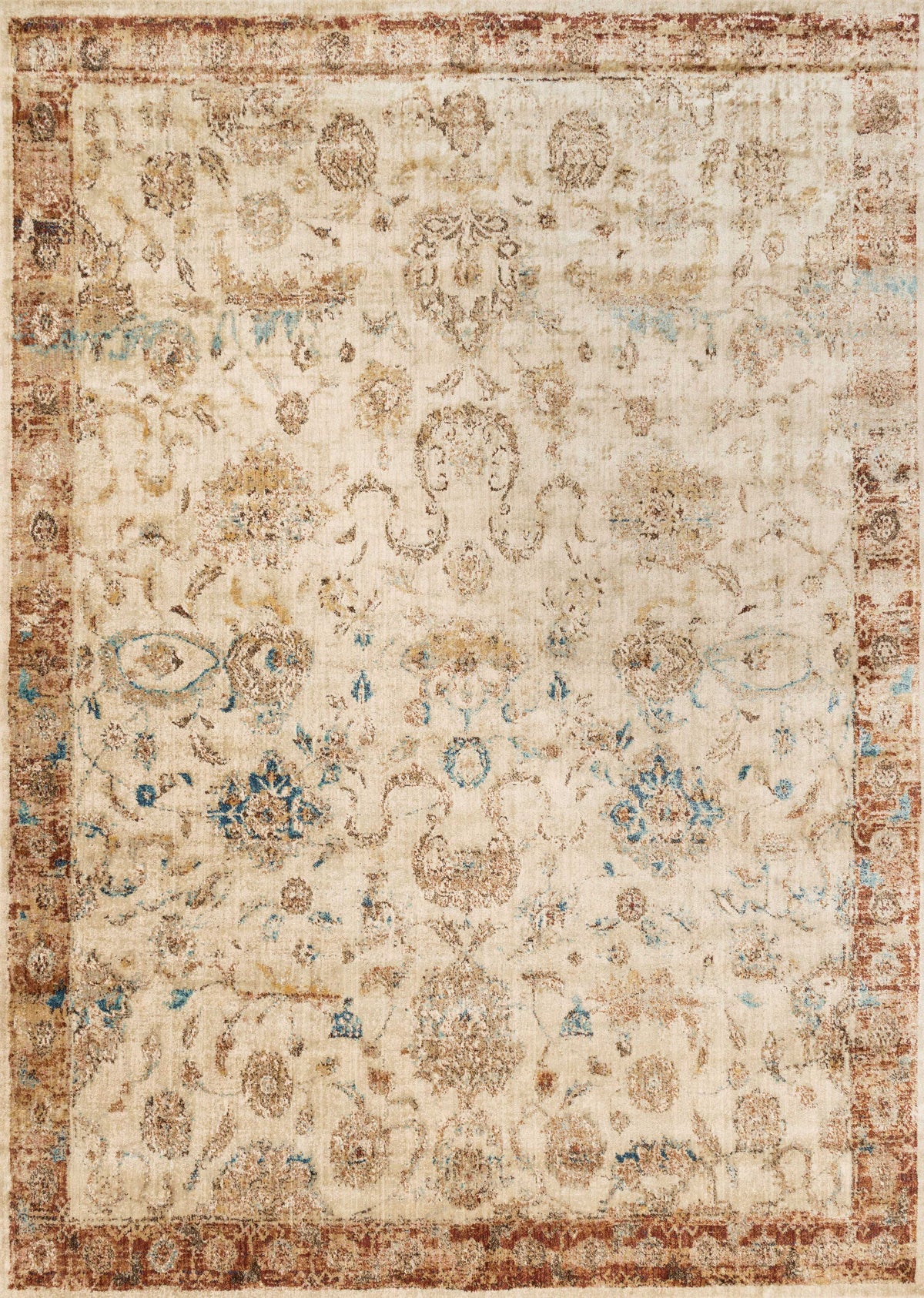 Ant. Ivory Rust 7'10 x 10'10 Rug Y7612