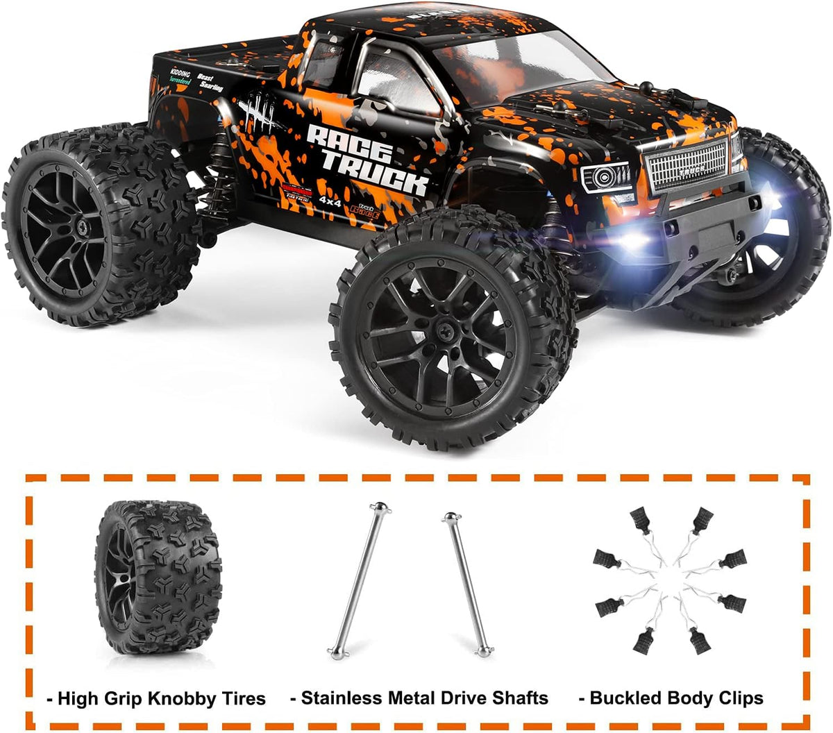 1:18 Scale 4X4 RC Monster Truck with 2 Batteries C529574