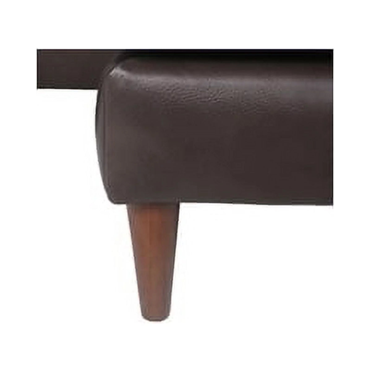 Dark Brown Leather Sofa With Tufted Seat And Back J937