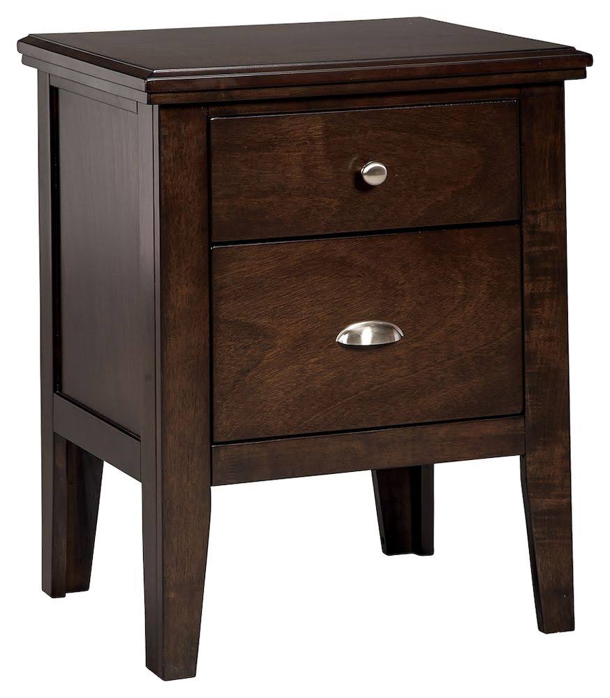 Two Drawer Night Stand in Brown A3498