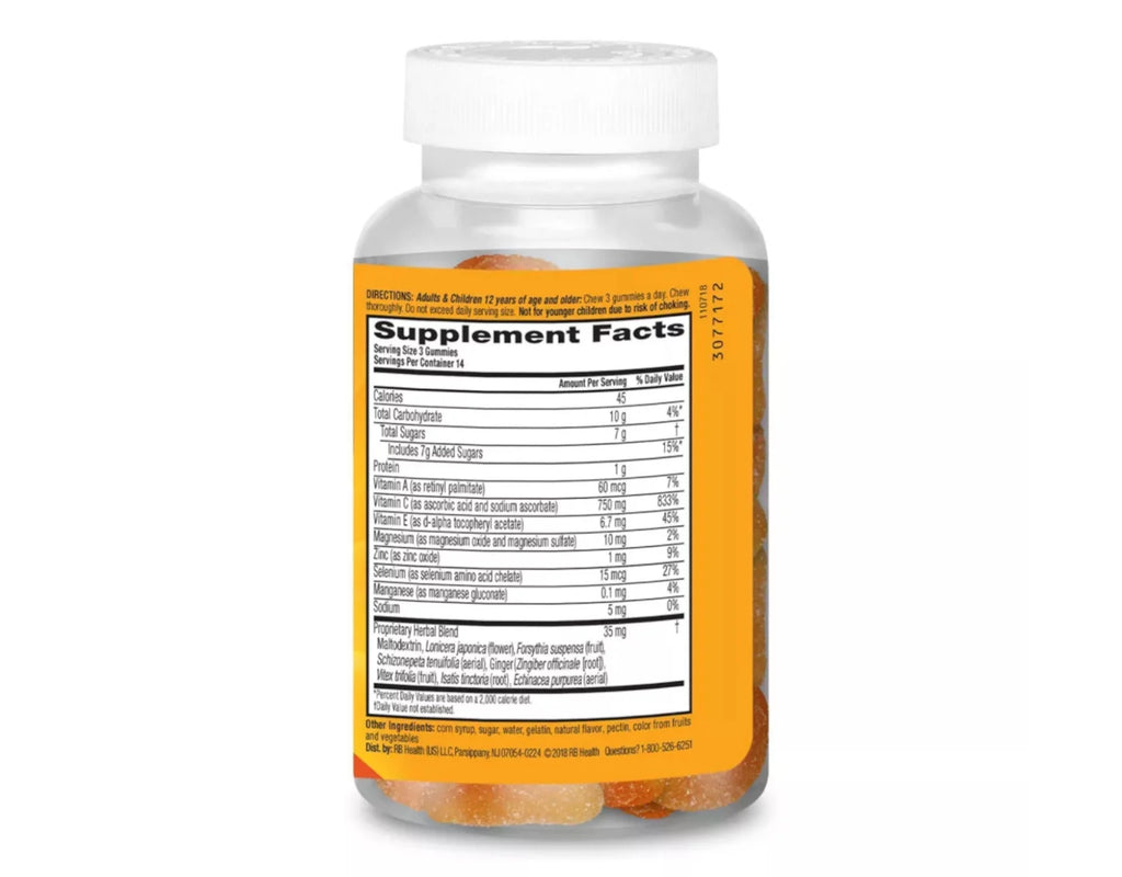 Orange Flavored Gummies, 1000mg Vitamin C, 42 ea (Pack of 4) B512523