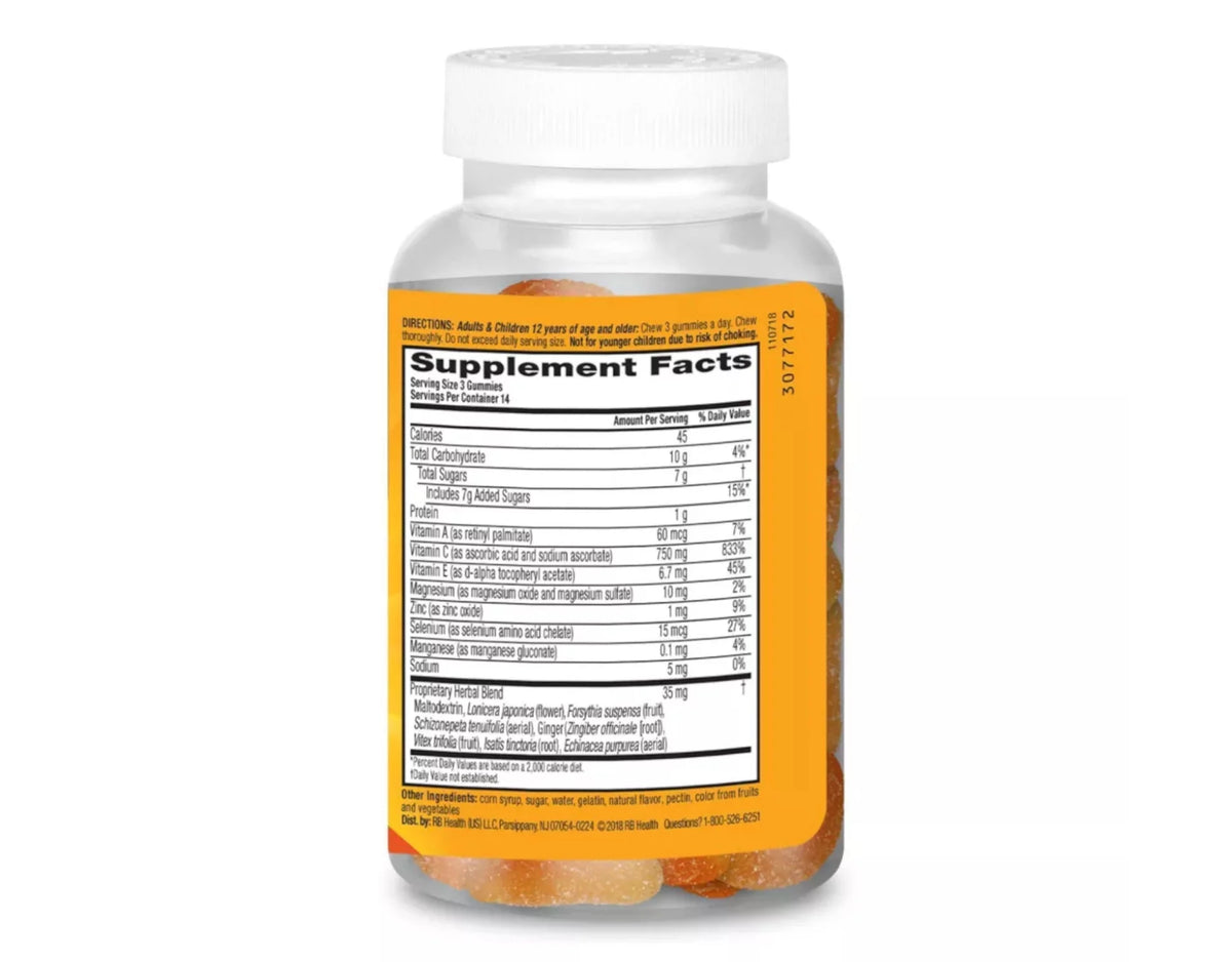 Orange Flavored Gummies, 1000mg Vitamin C, 42 ea (Pack of 4) B512523