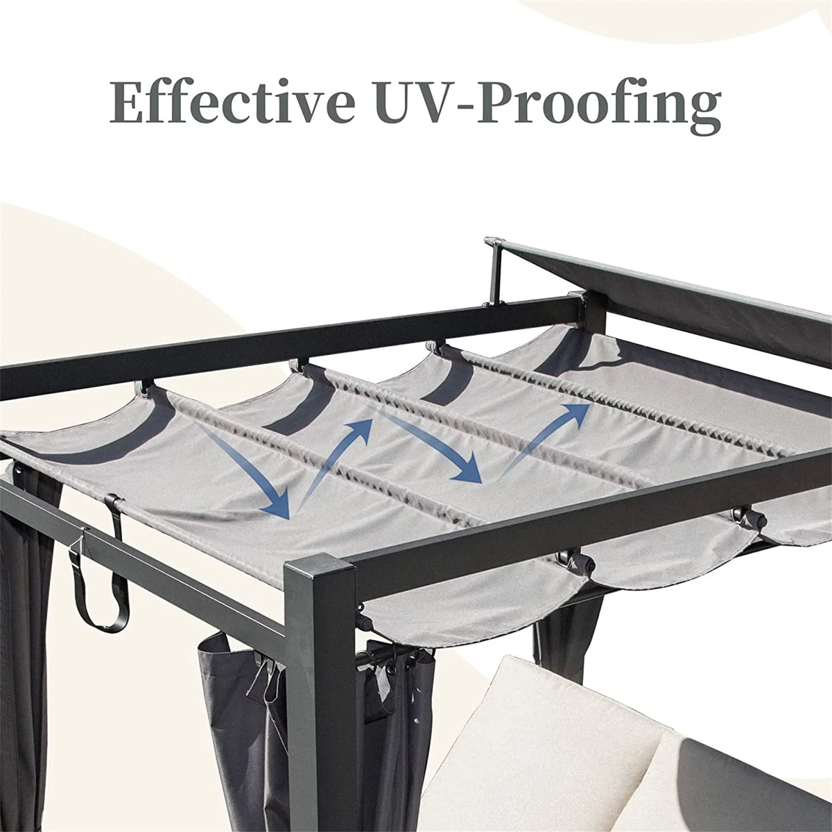 Aluminum Outdoor Patio Daybed with Retractable Canopy W806