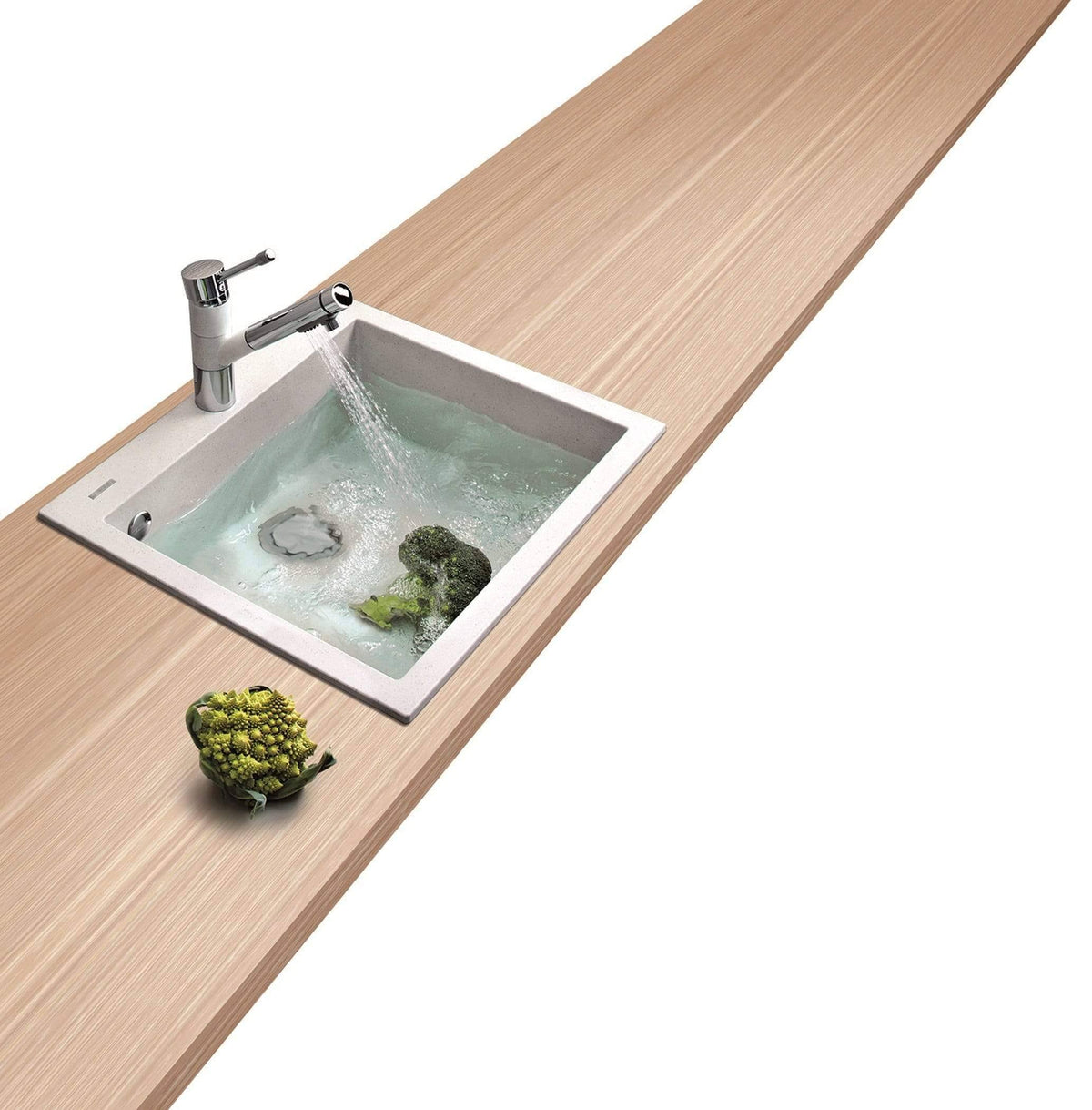 Milk White Drop-in Sink J736