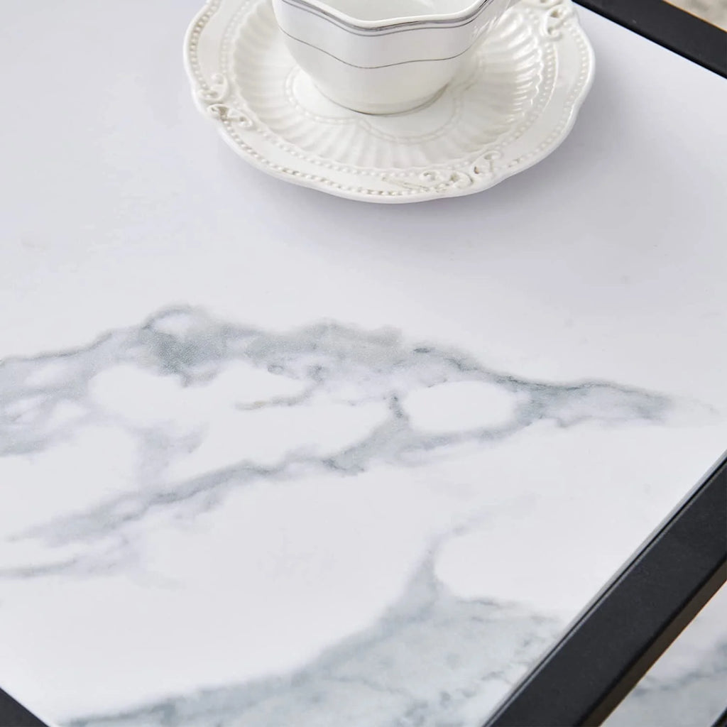 Marble Color Top Nesting Coffee Table Set with Metal Frame N456918