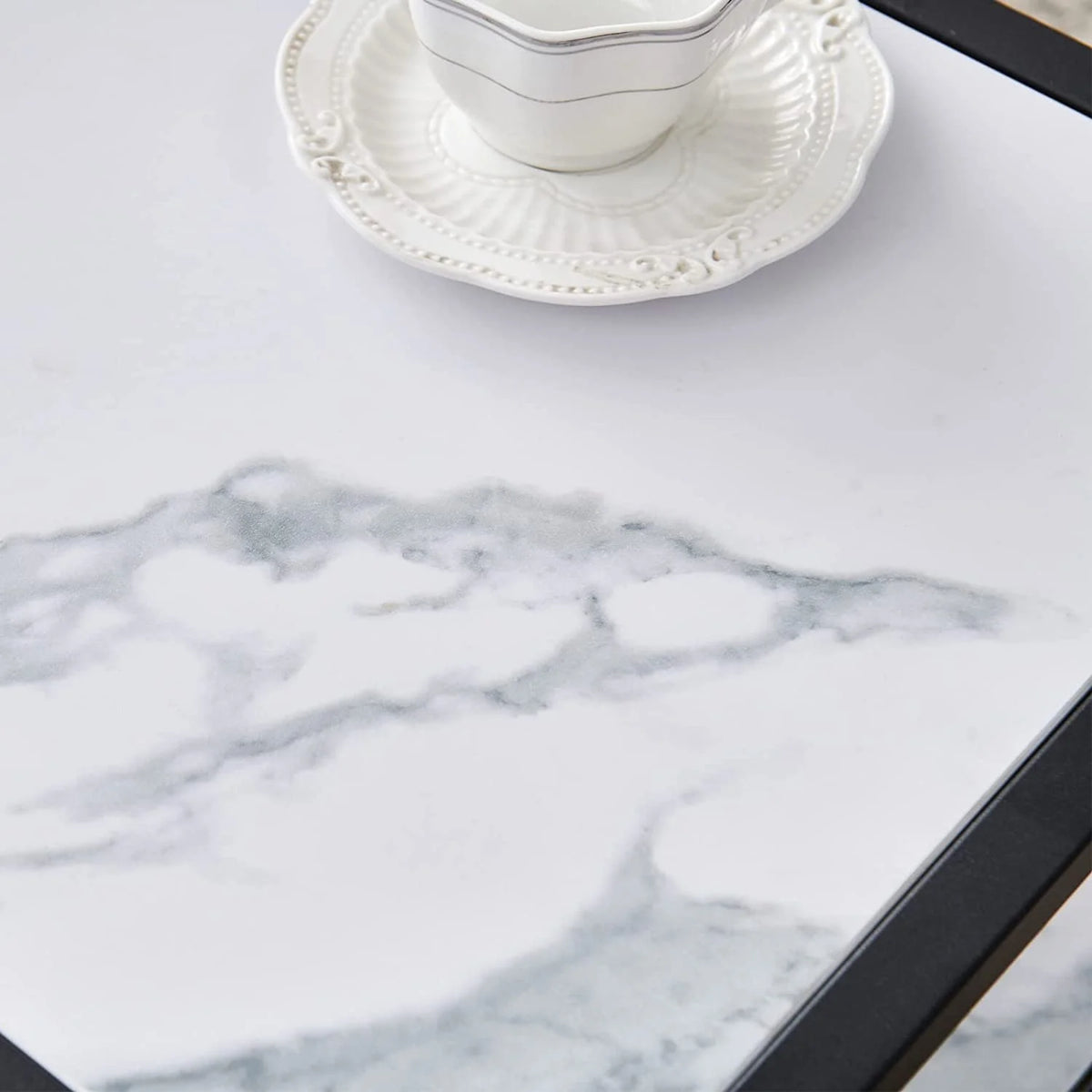 Marble Color Top Nesting Coffee Table Set with Metal Frame N456918