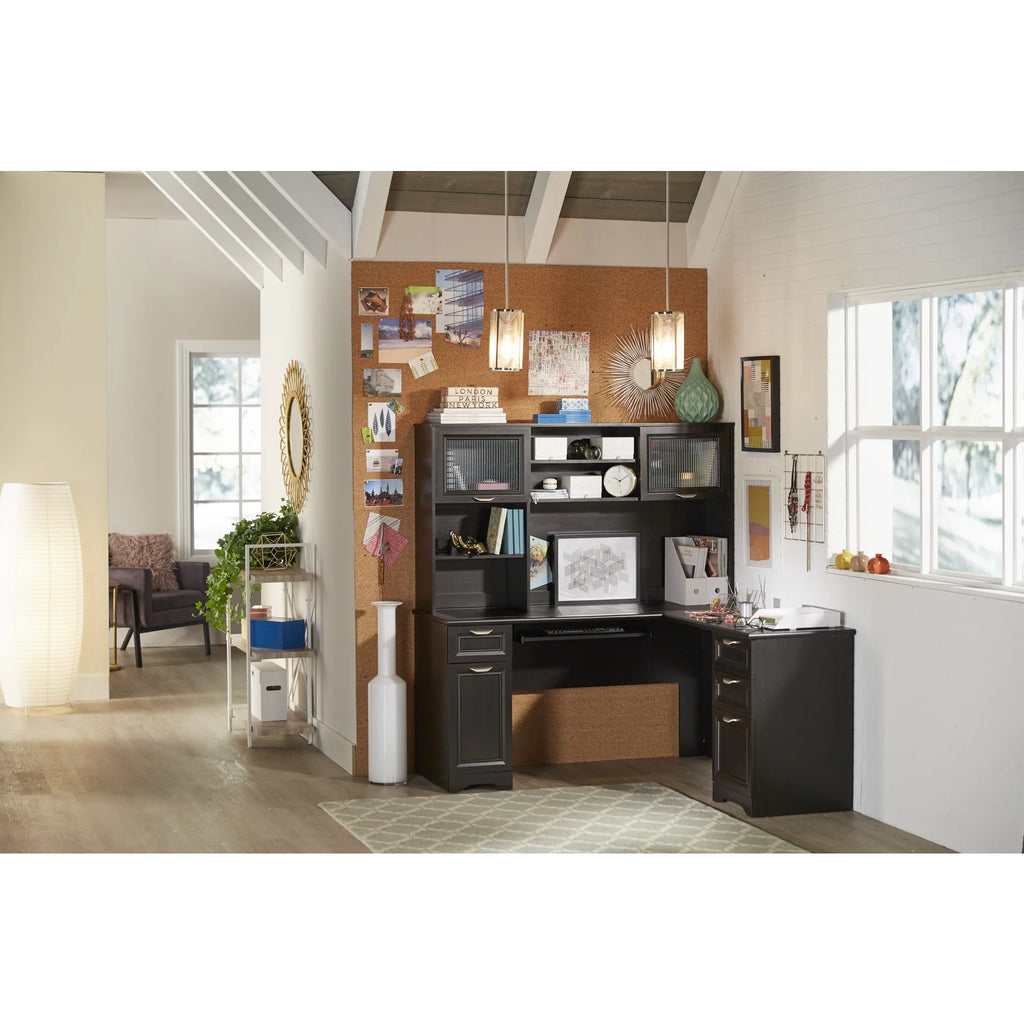 Espresso L-Shape Corner Desk D3968