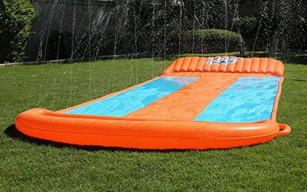 18' Triple Lane Water Slide with Ramp X1753