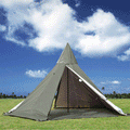 Green Pyramid Tent With Stove Jack Q3977