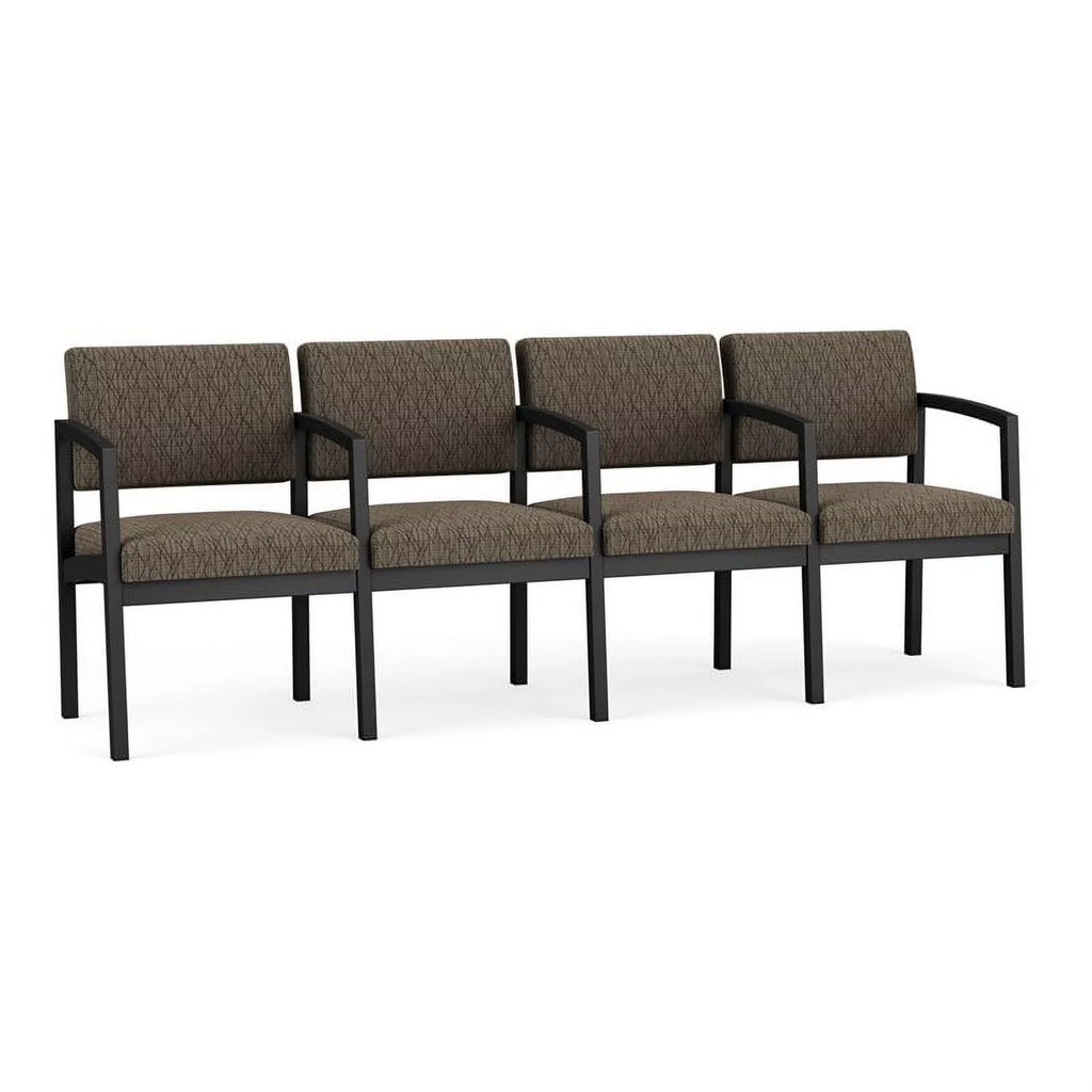 Steel Fabric 4-Seat Waiting Room Chair in Black K363514