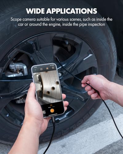 16.5ft Semi-Rigid Dual Lens USB Endoscope Camera with 8 Adjustable LED Lights Y985421