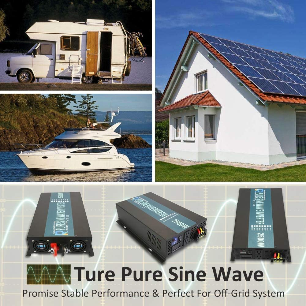 2500W 24VDC to 120VAC Pure Sine Wave Inverter F1977