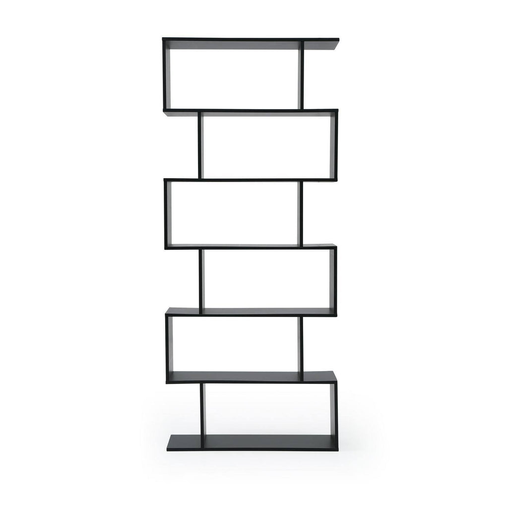 Black 6-Shelf Modular Bookcase J69069
