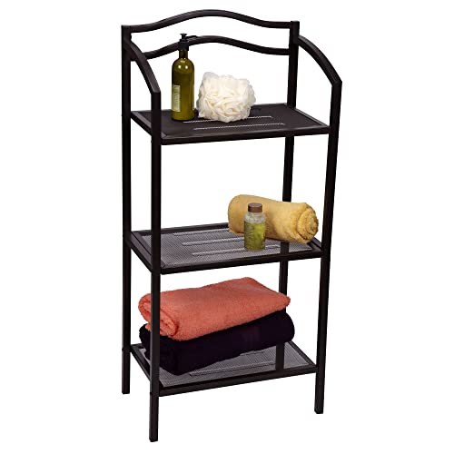 White 3-Tier Metal Bathroom Storage Shelf E33044