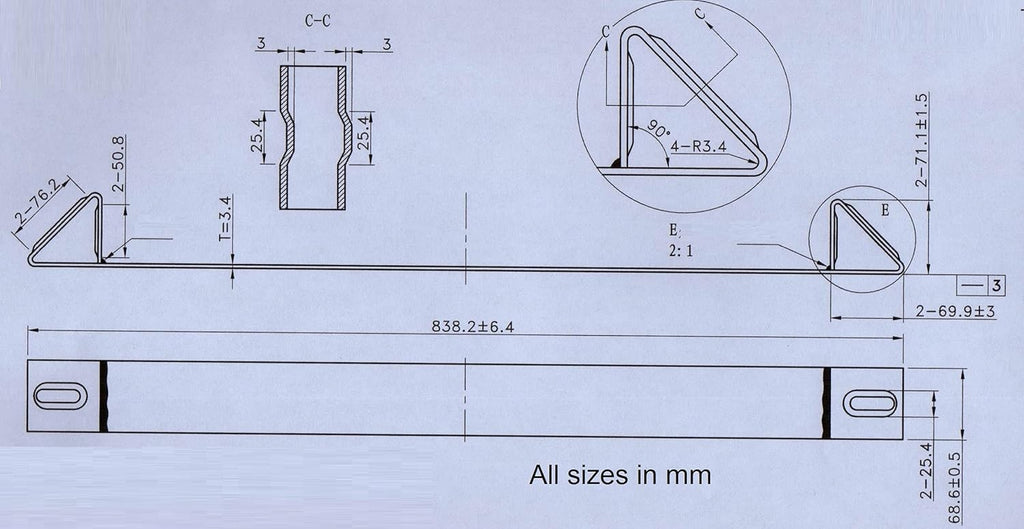 4 Pack Steel Coil Rack, 33" Long, 10 Gauge X9174
