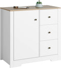 White Oak 3 Drawer 1 Door Storage Cabinet I79618