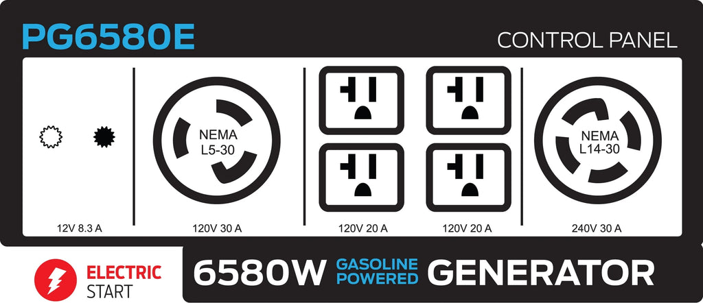 Portable Generator with Electric Start F82389