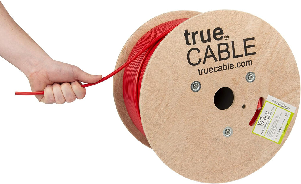 Cat6A Shielded Riser 1000ft Pink 23AWG Solid Bare Copper Ethernet Cable K7105