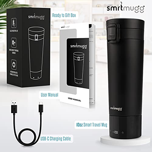 Black 10 oz. Heated Travel Mug C9847