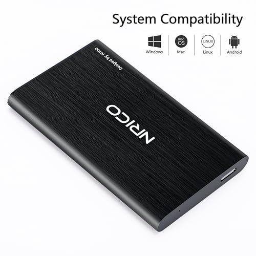 Ultra Slim 500GB Portable External Hard Drive HDD Storage Black S2362