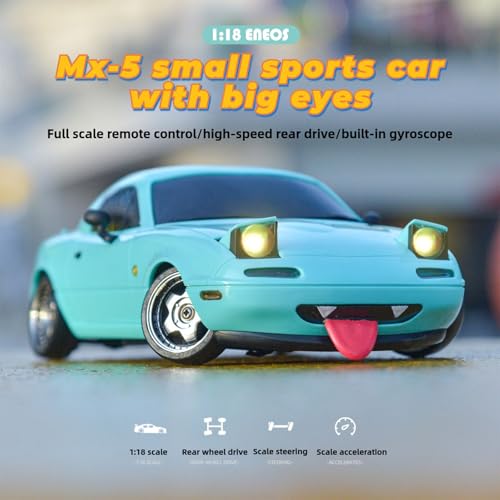1/18 RC Drift Car 2.4GHz RWD with Gyroscope Blue A547213