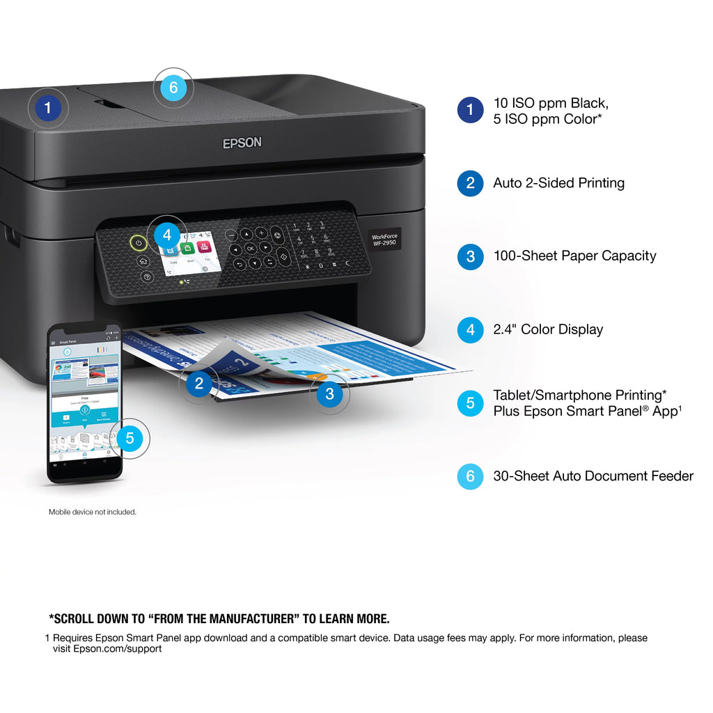 Wireless Color All-in-One Printer with Scanner, Copier and Fax F8688
