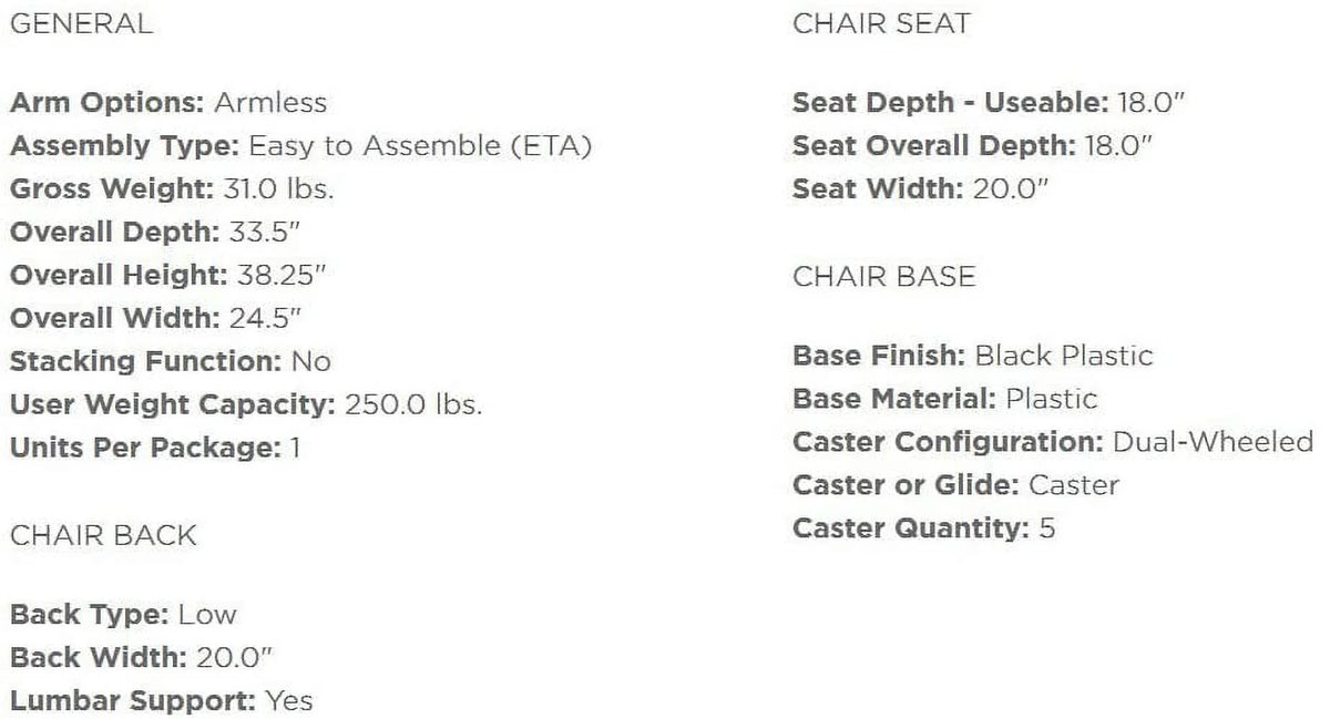 Black Mesh Task Chair P2126