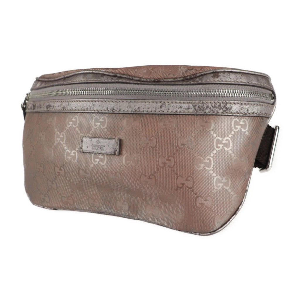 Pink Beige PVC Leather Waist Bag O826