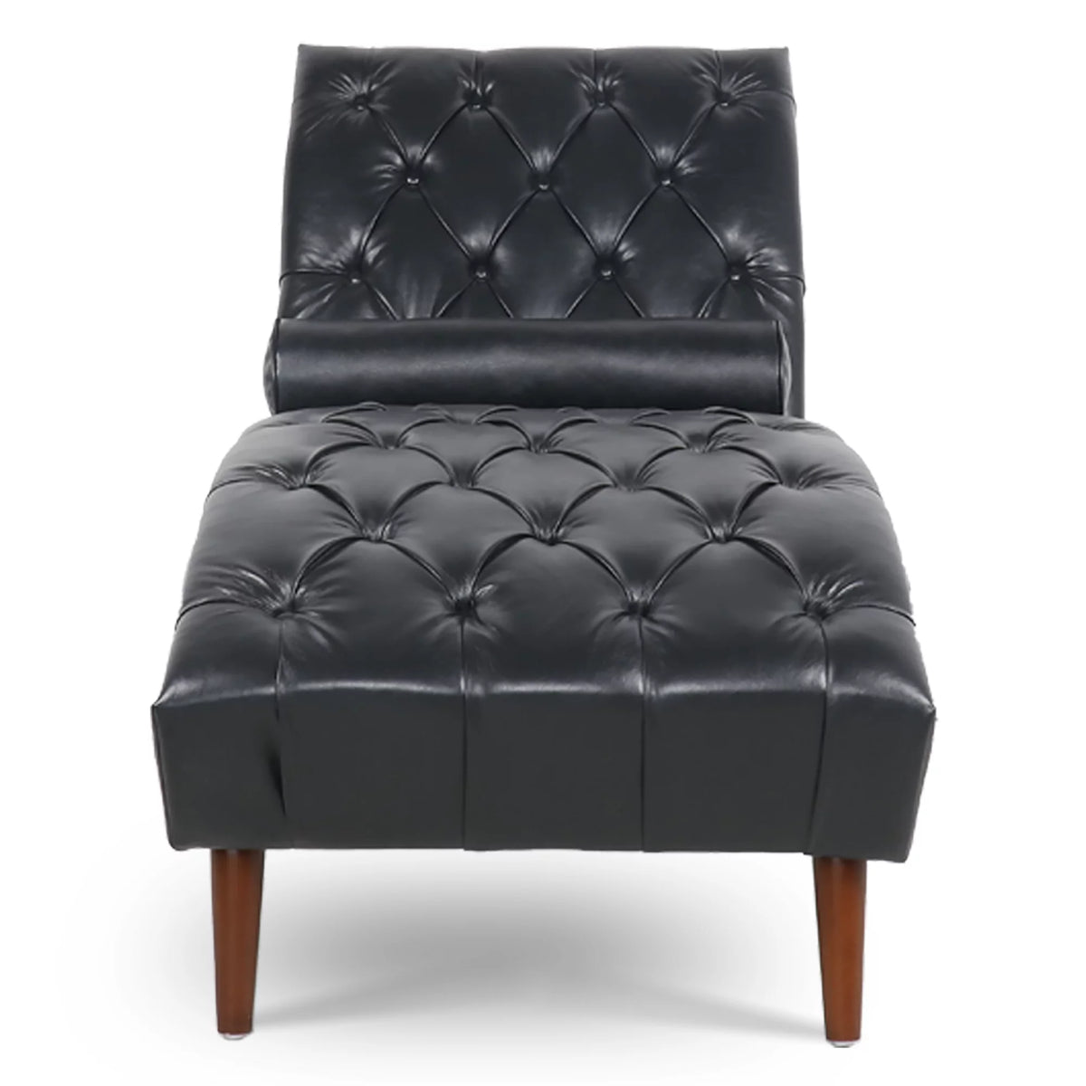 Faux Leather Button Tufted Chaise Lounge E38964
