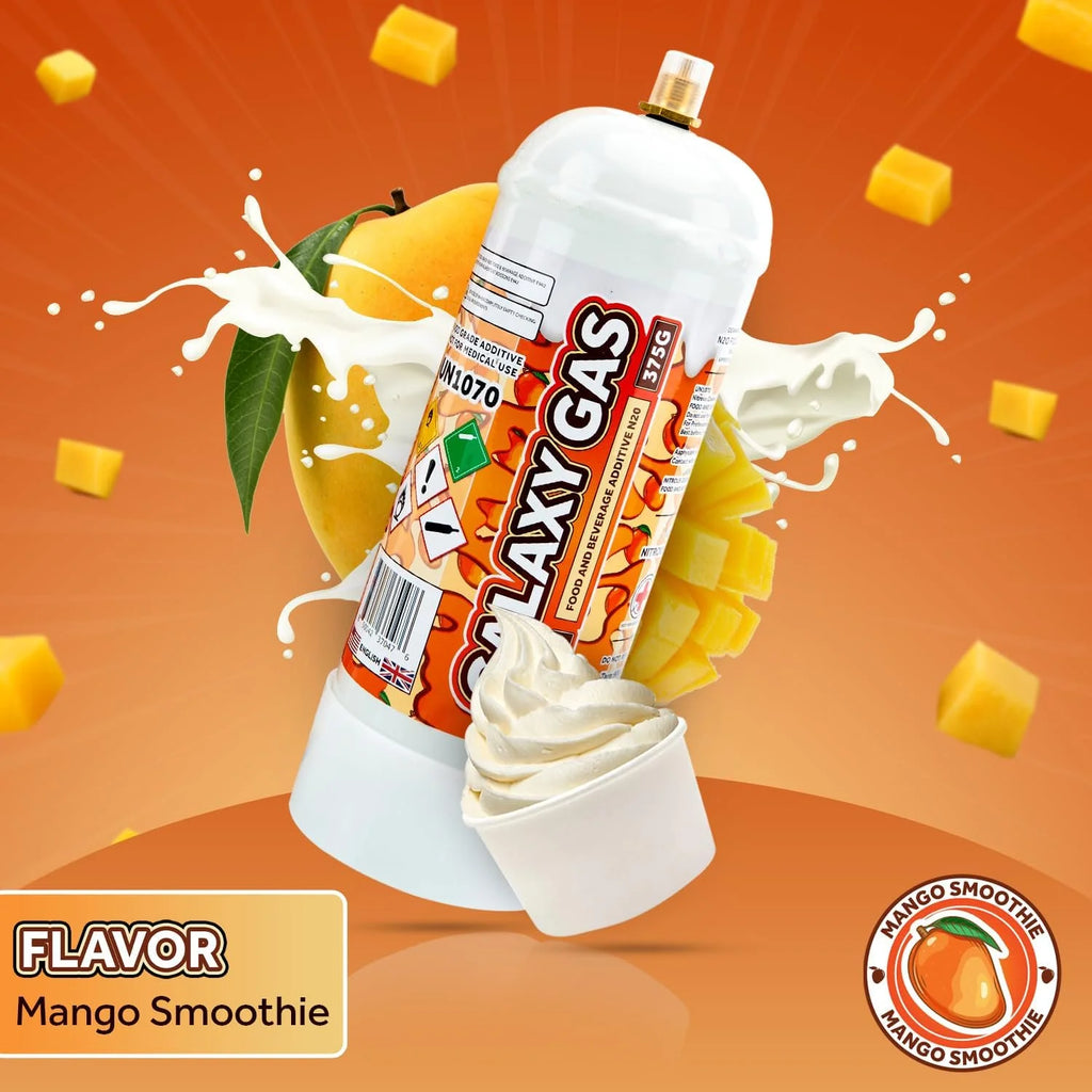 Mango Smoothie Flavor Whipped Cream Dispenser Cartridge Tank, 0.6L 375 Gram Z337249