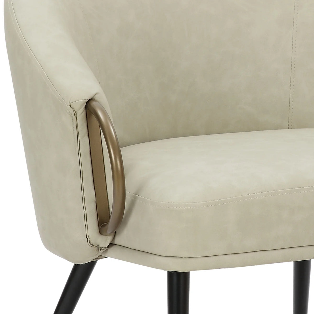 Set of 2 Faux Leather and Metal Adjustable Swivel Stool, Black C140829