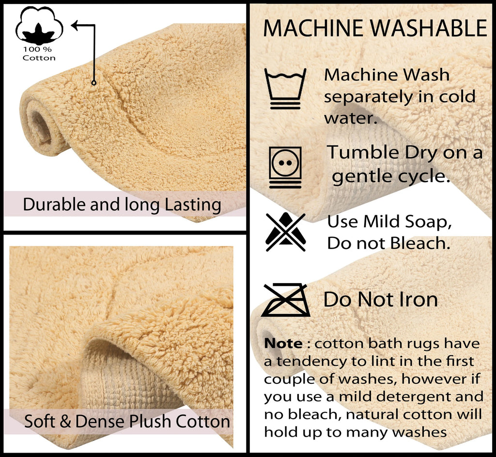 100% Cotton Tufted Non-Slip Bath Rug 24" x 40" H486