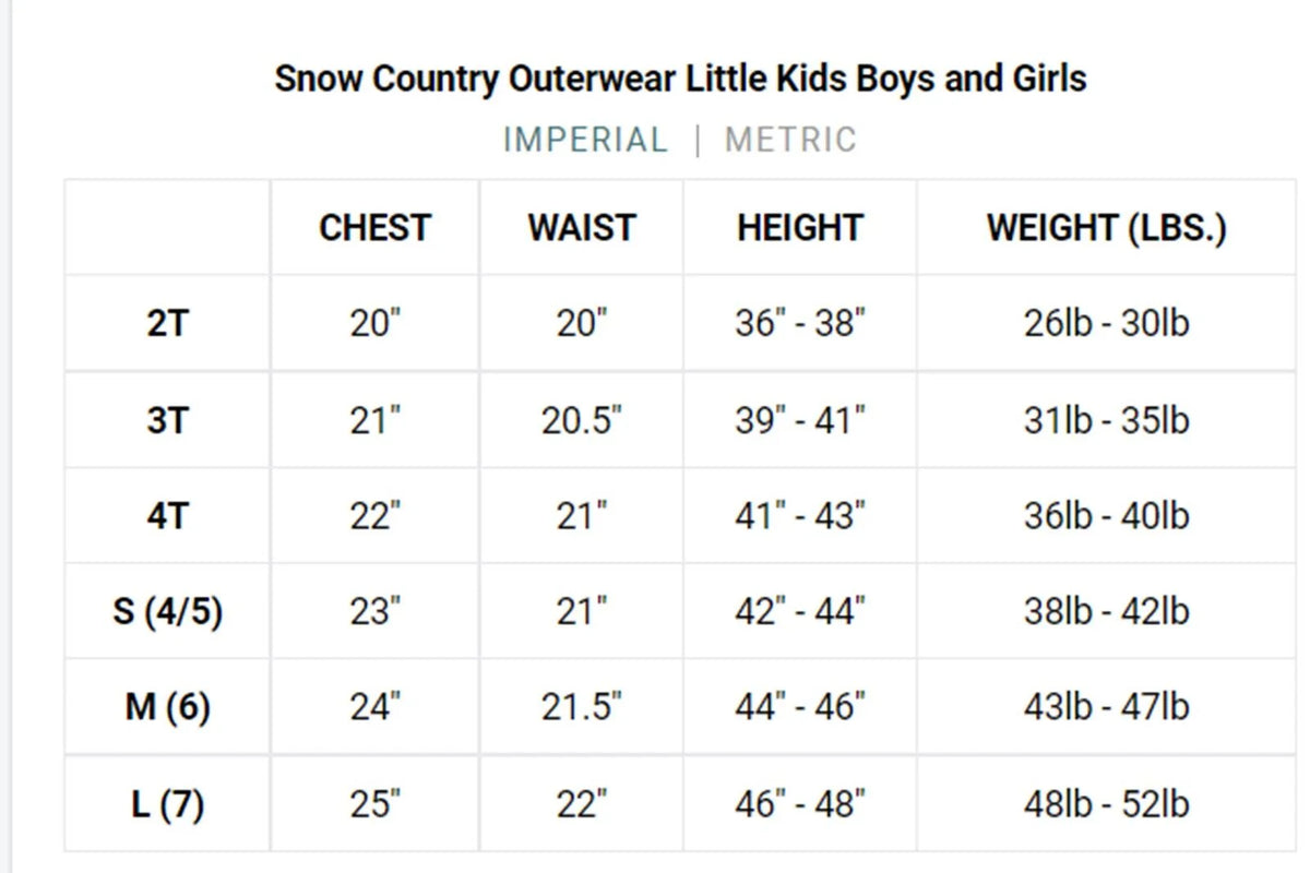 Little Girls Snowsuit Ski Jacket and Snow Pants Set S-L R6428