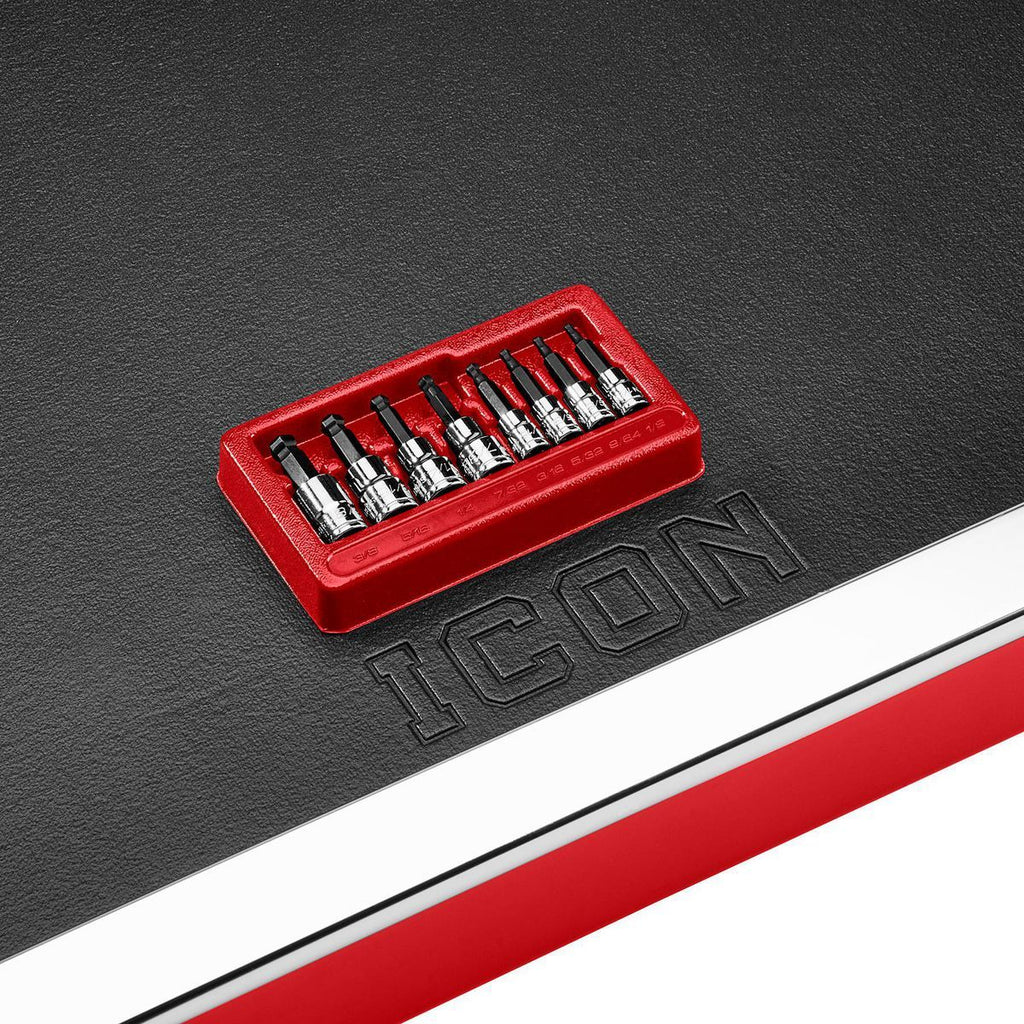 1/4 in. and 3/8 in. Drive SAE Ball Hex Socket Set, 8 Piece M6185