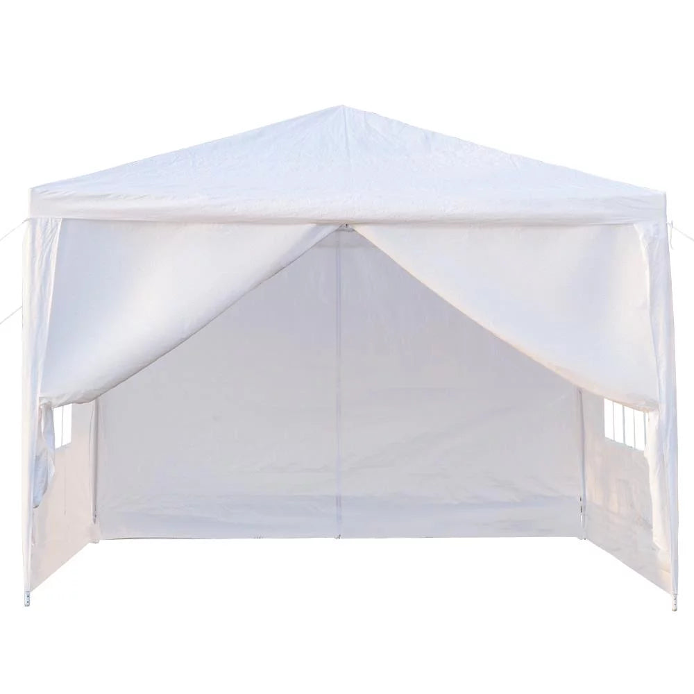 10' x 10' White Canopy Tent with 4 SideWalls M6880
