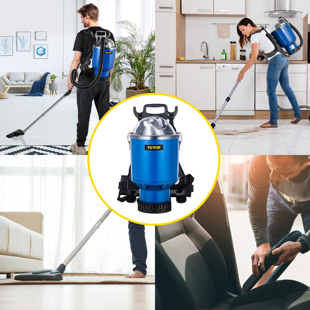 Commercial 5 in 1 HEPA Backpack Vacuum Cleaner with Telescoping Wand V2522